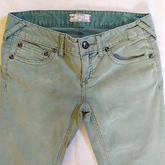Free People Skinny Stretch Corduroy Pants 27 - Picture 3 of 12